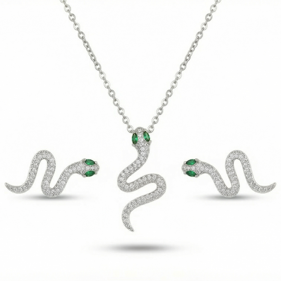 Snake Winding Pendant Necklace For Women – Elegant Coiled Snake Design With Sleek Modern Finish | Premium Stateme : 8318526969