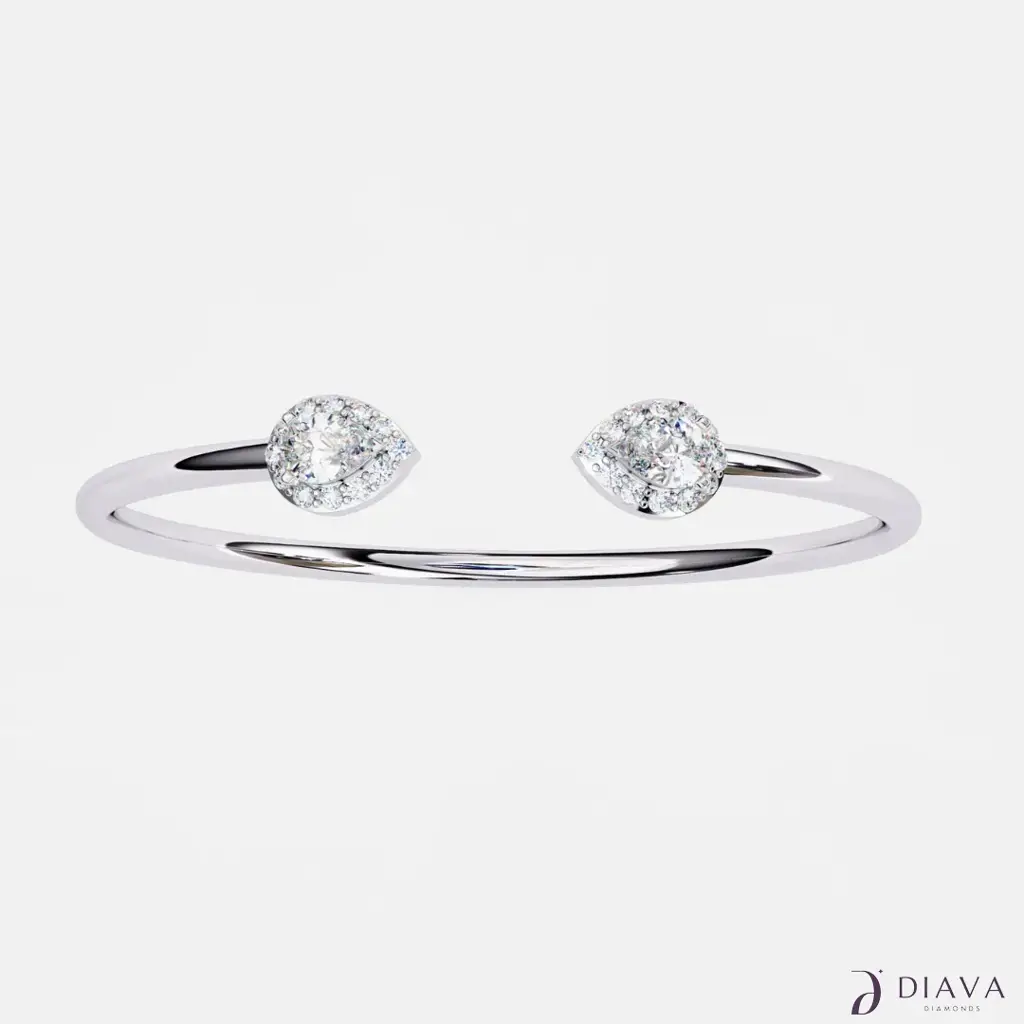 Twin Diamond Open Cuff : TwinDiamondOpenCuff