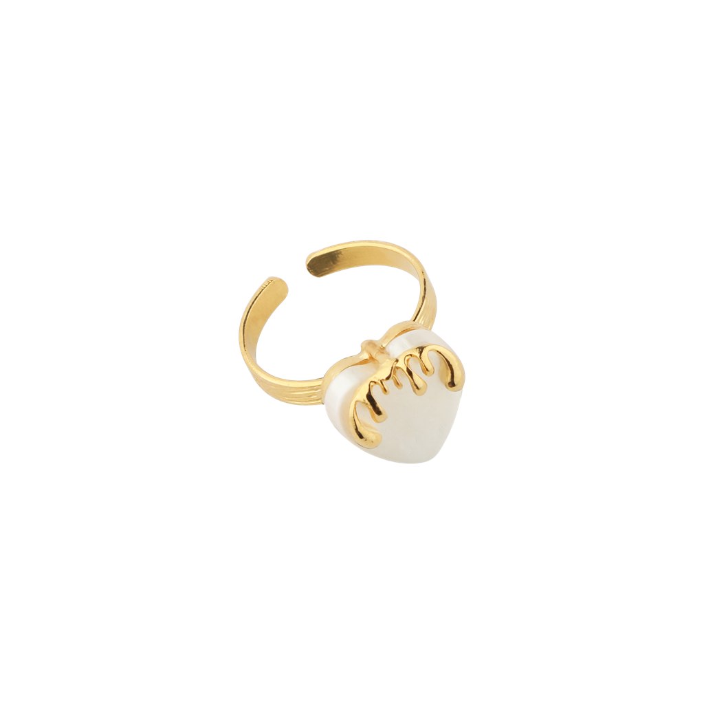 Melting Heart Ring- Gold