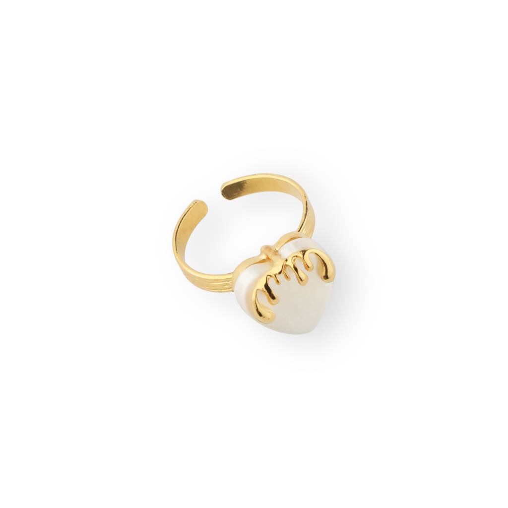 Melting Heart Ring- Gold