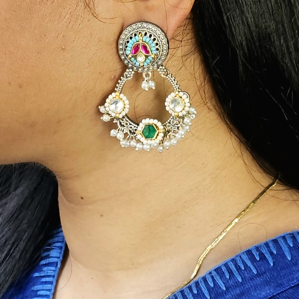 Dandiya Diva Kundan Earrings : ER013