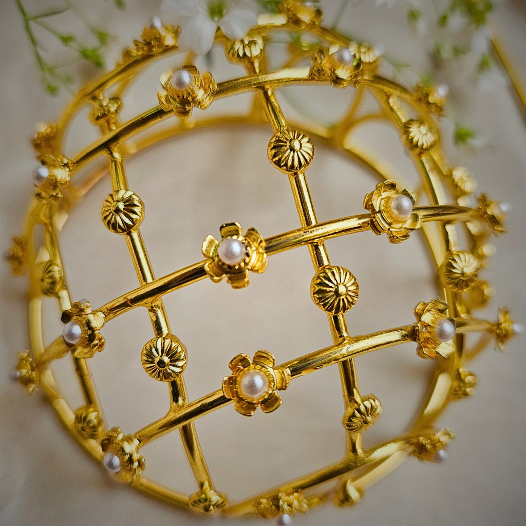 Pearl Motif Hair Bun Cage Accessory : HB006