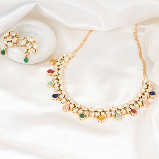 Rangeela Multicolored Kundan Necklace : PA-228