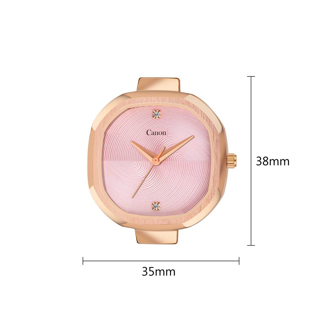 Canon Quartz Square Watch For Women - Baby Pink : CN-405