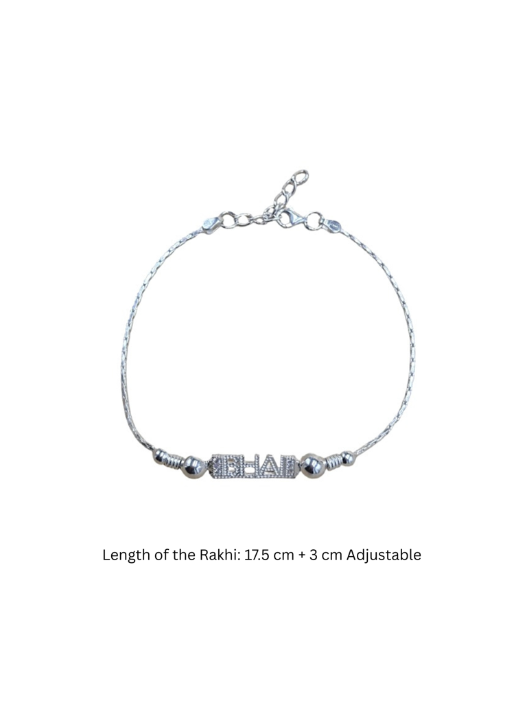92.5 Silver Rakhi For Brother | Rakshabandhan : 1103RAK