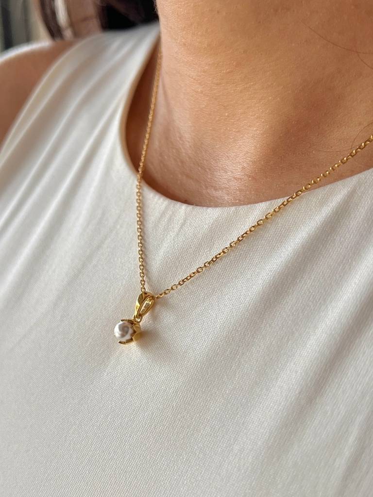 Tulip Bloom Pearl Pendant : M1PT17
