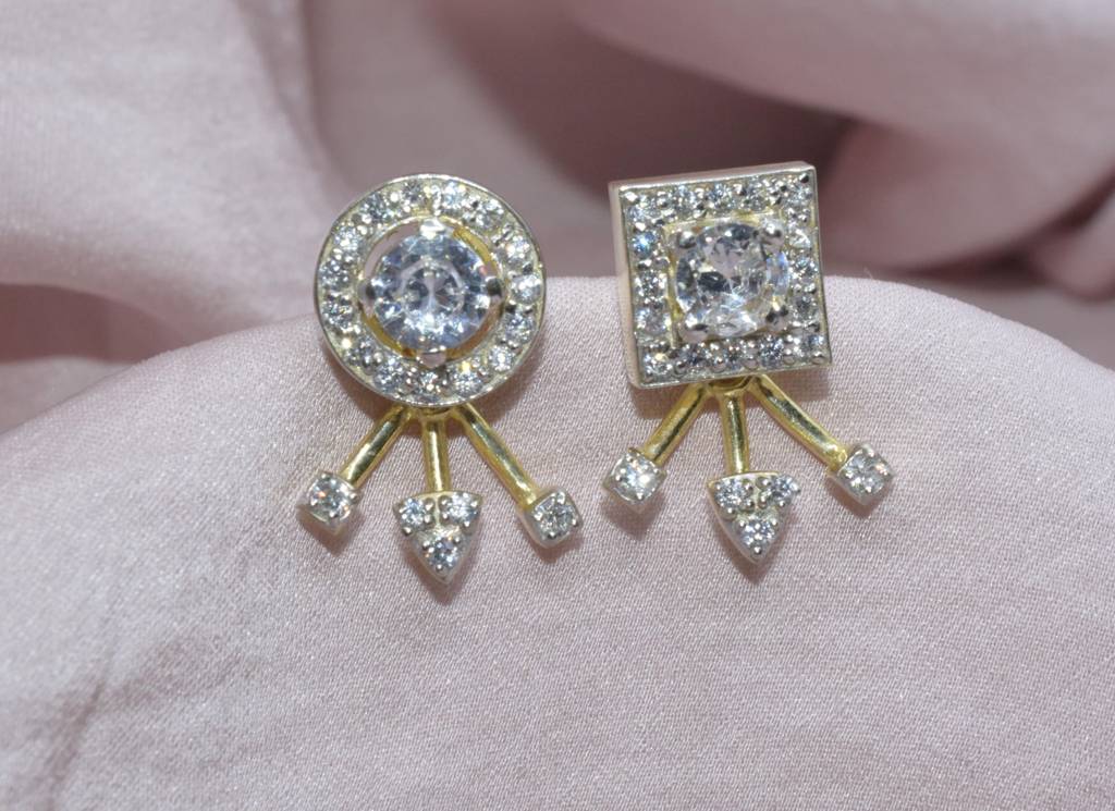 Starry Skies Front & Back Earrings : 1110