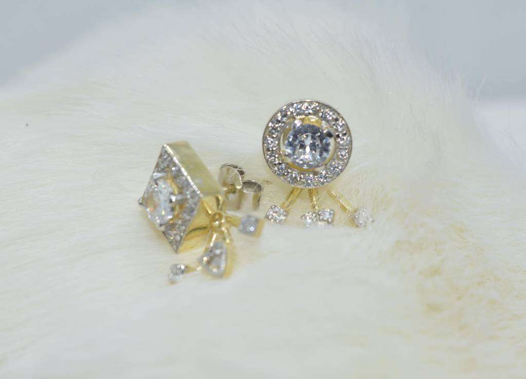 Starry Skies Front & Back Earrings : 1110