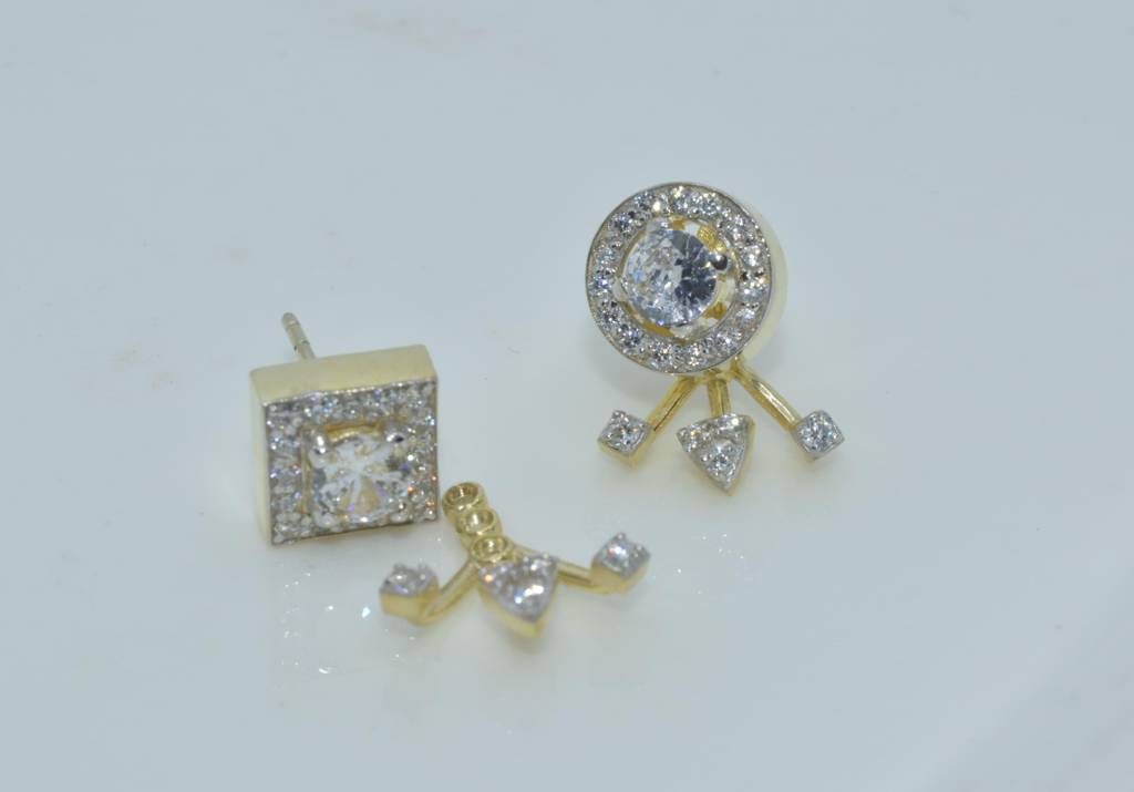Starry Skies Front & Back Earrings : 1110
