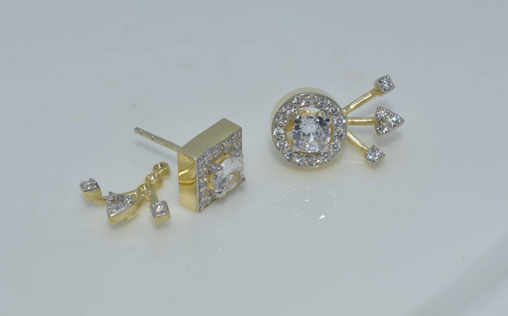 Starry Skies Front & Back Earrings : 1110