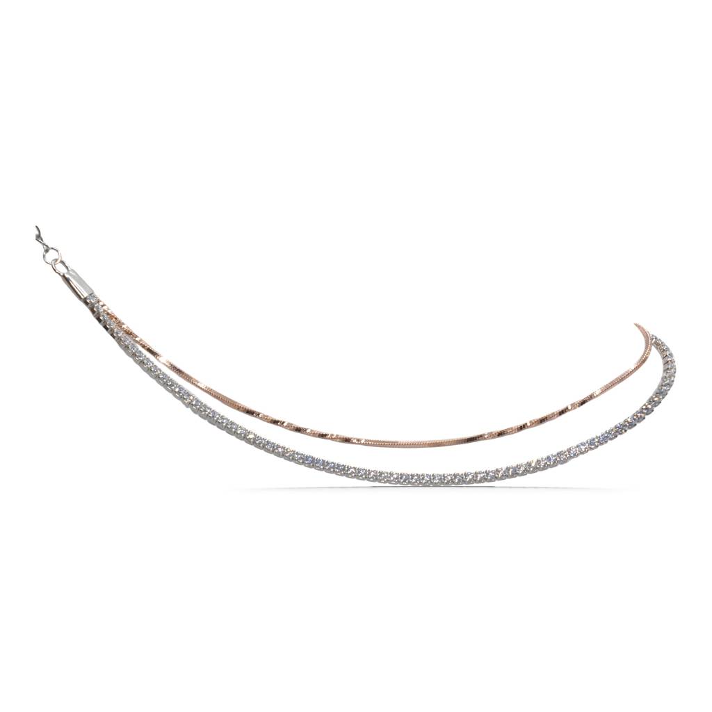 Silver Serenity Chain & Stone Anklet : 1123