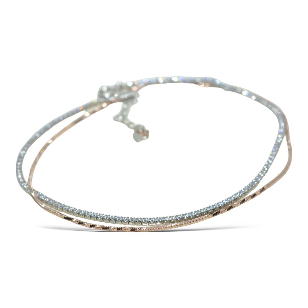 Silver Serenity Chain & Stone Anklet : 1123
