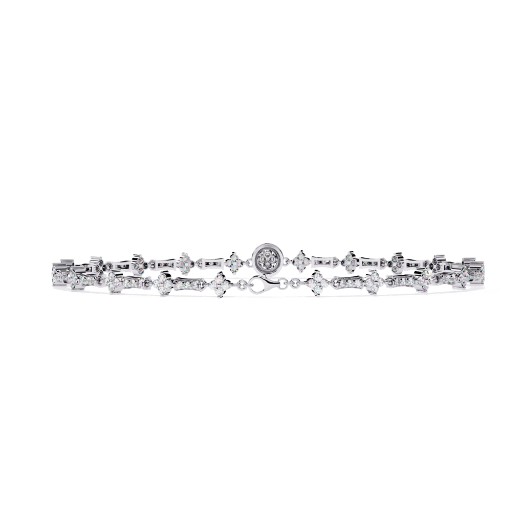 0.82Ct Round Lab Grown Diamond Tennis Bracelet : ZY-001