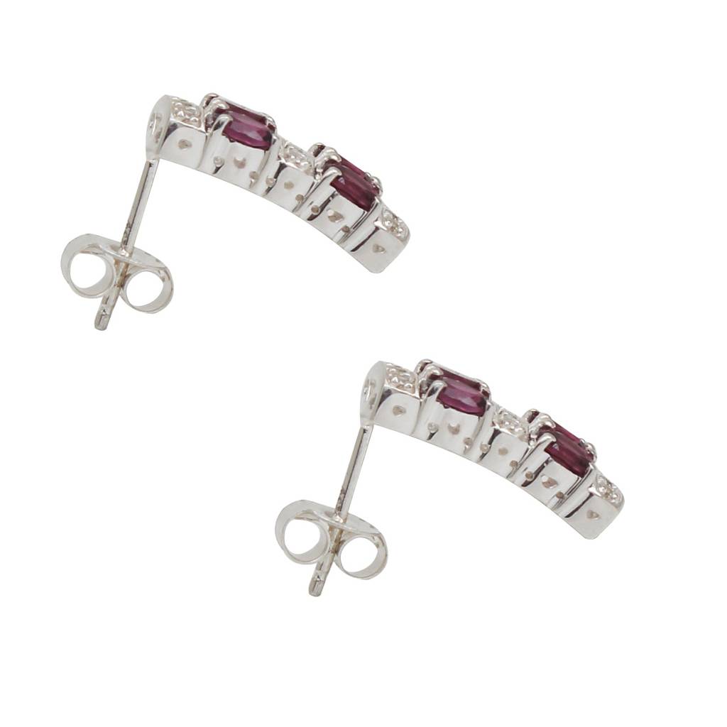 Rhodolite Garnet Earrings : HJER0192
