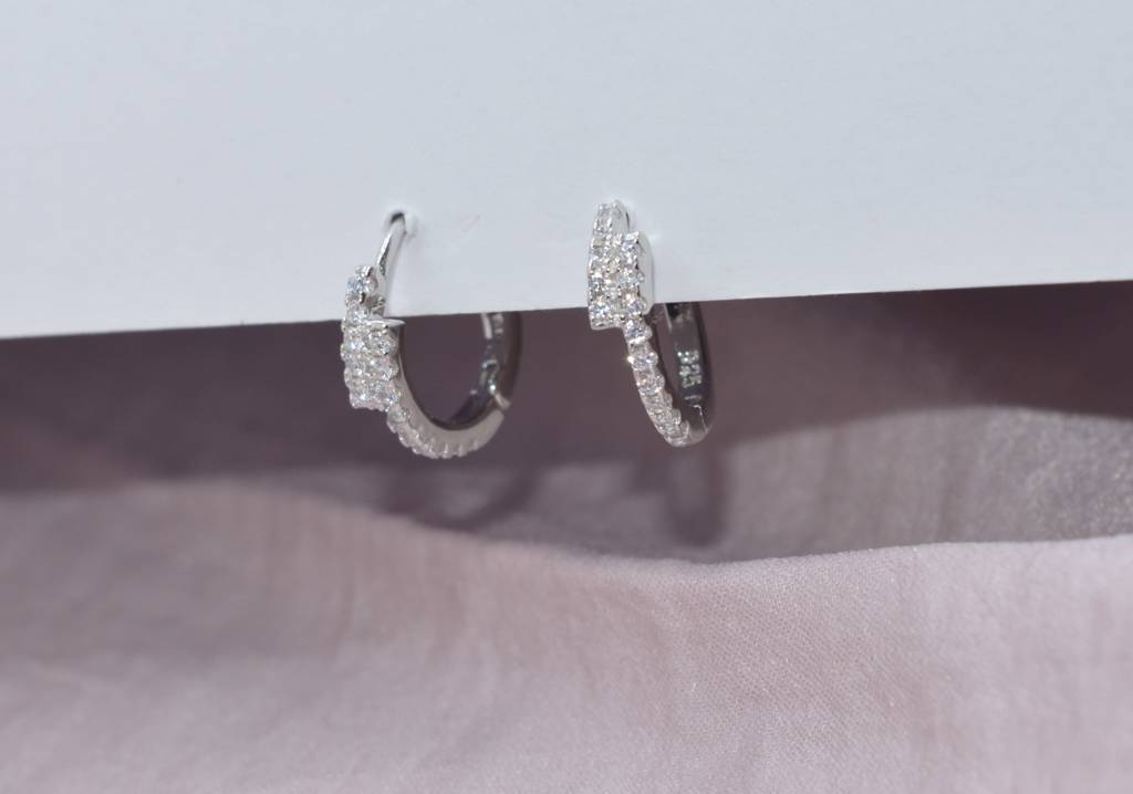 Classic Round Silver Hoop Earrings : 1132