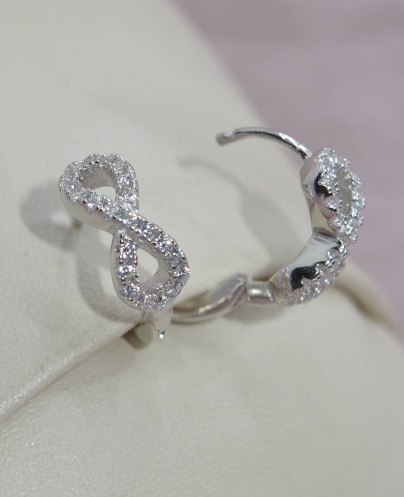 Infinity Circle Hoop Earrings : 1134
