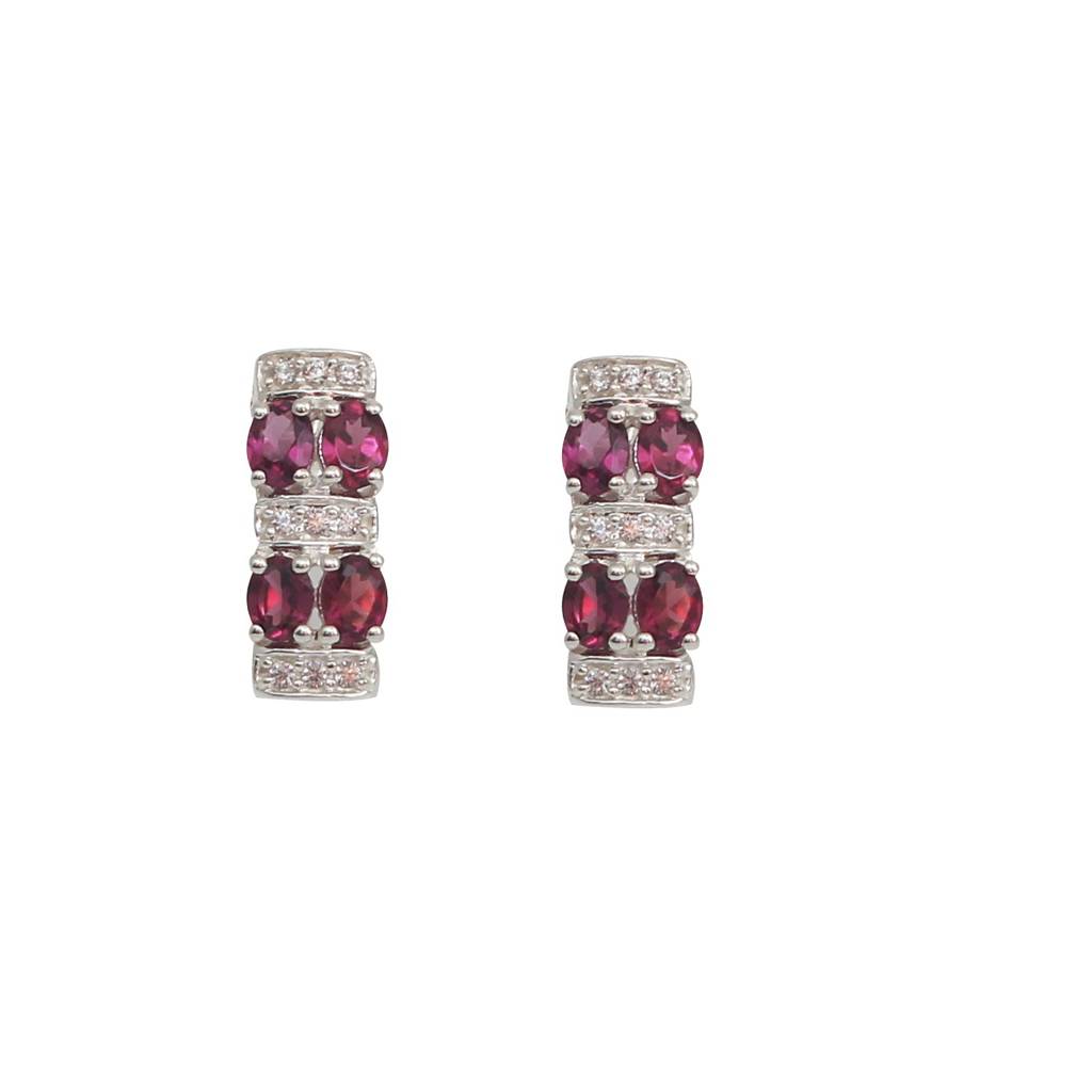 Rhodolite Garnet Earrings : HJER0192