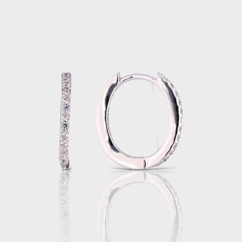 Gleaming Ovals Hoop Earrings : 1150