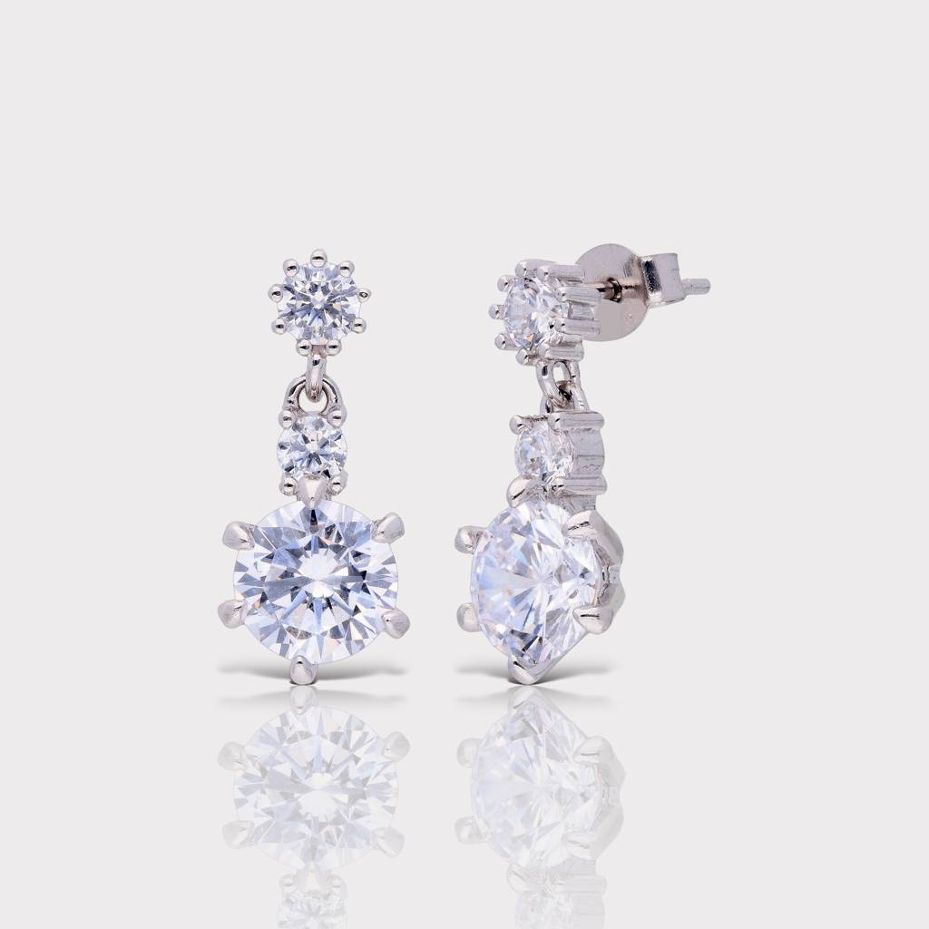 Threefold Elegance Earrings : 1162