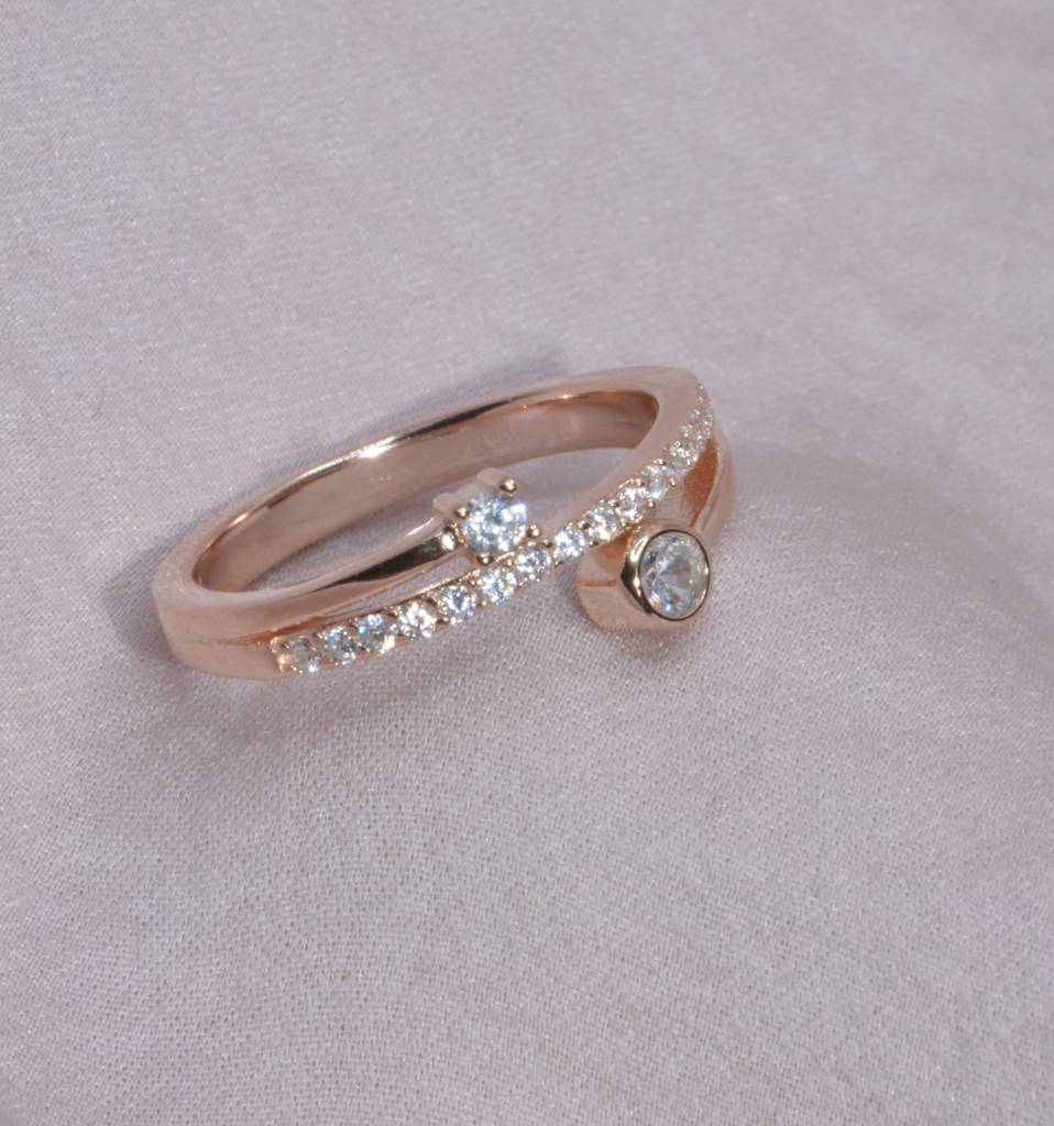 Sparkling Trails Ring: 925 Silver : 1164