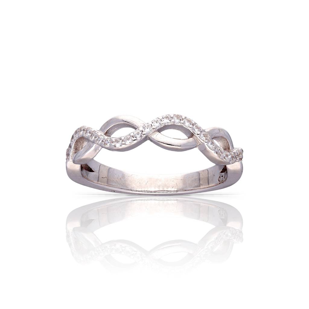 Crossover Brilliance Ring: 925 Silver : 1165