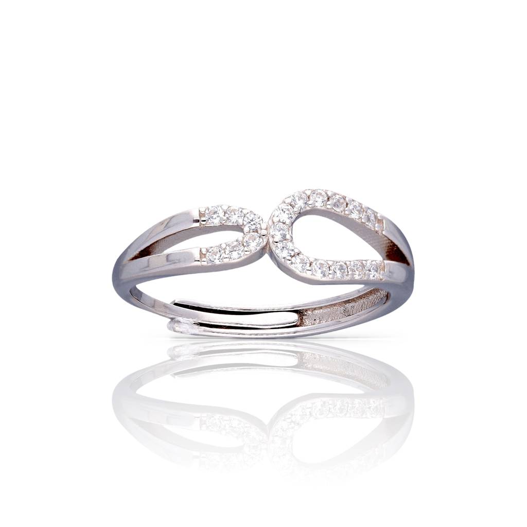 Curves Of Elegance Ring: 925 Silver : 1166
