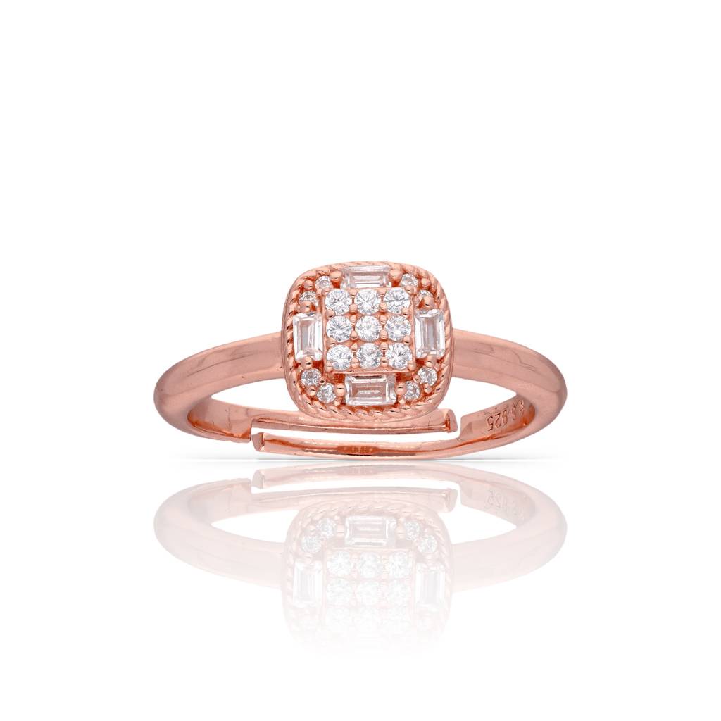 Structured Brilliance Ring: 925 Silver : 1168