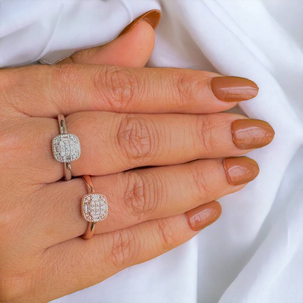 Structured Brilliance Ring: 925 Silver : 1168
