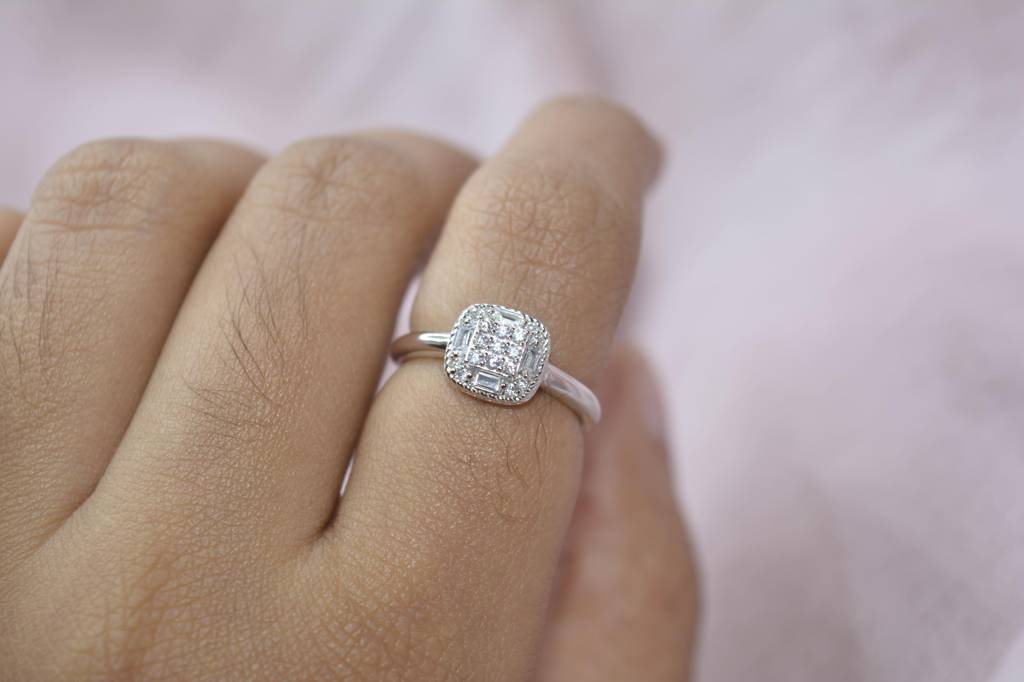 Structured Brilliance Ring: 925 Silver : 1168