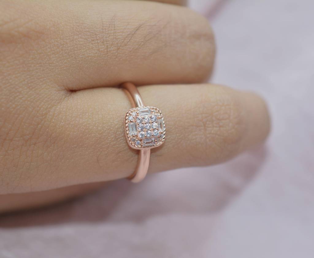 Structured Brilliance Ring: 925 Silver : 1168