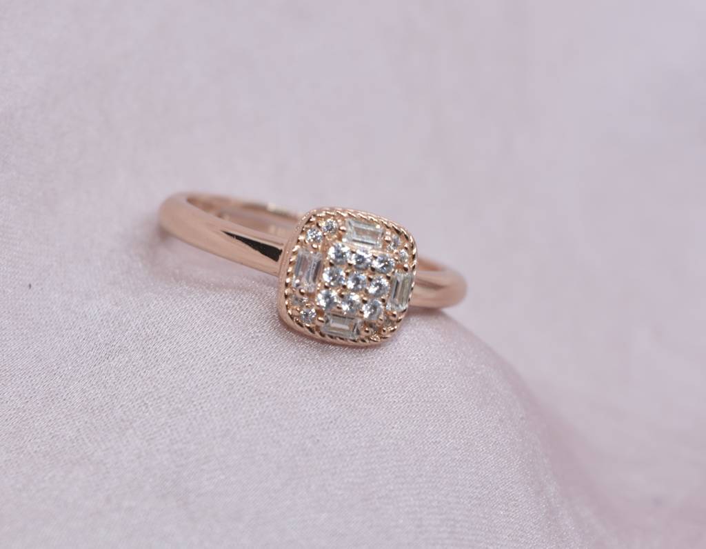 Structured Brilliance Ring: 925 Silver : 1168