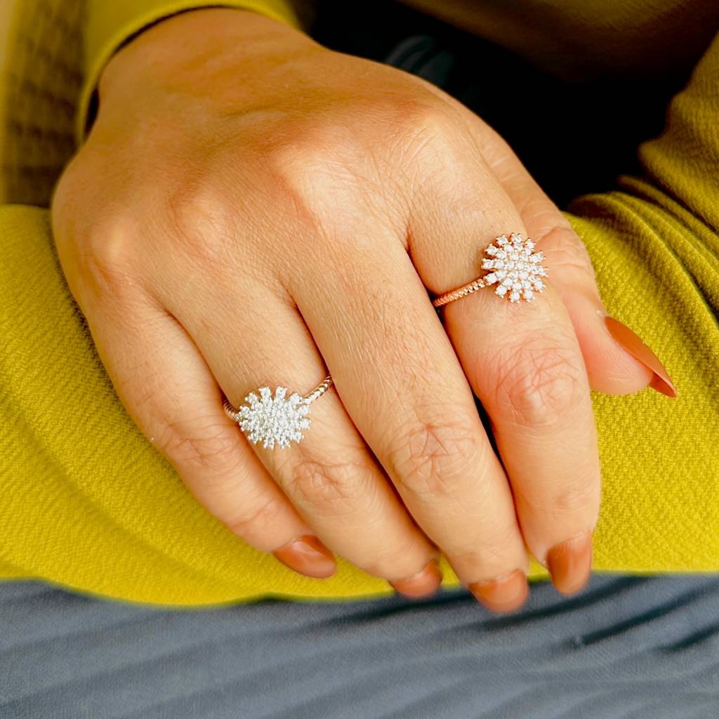 Spiral Blossom Ring: 925 Silver : 1169