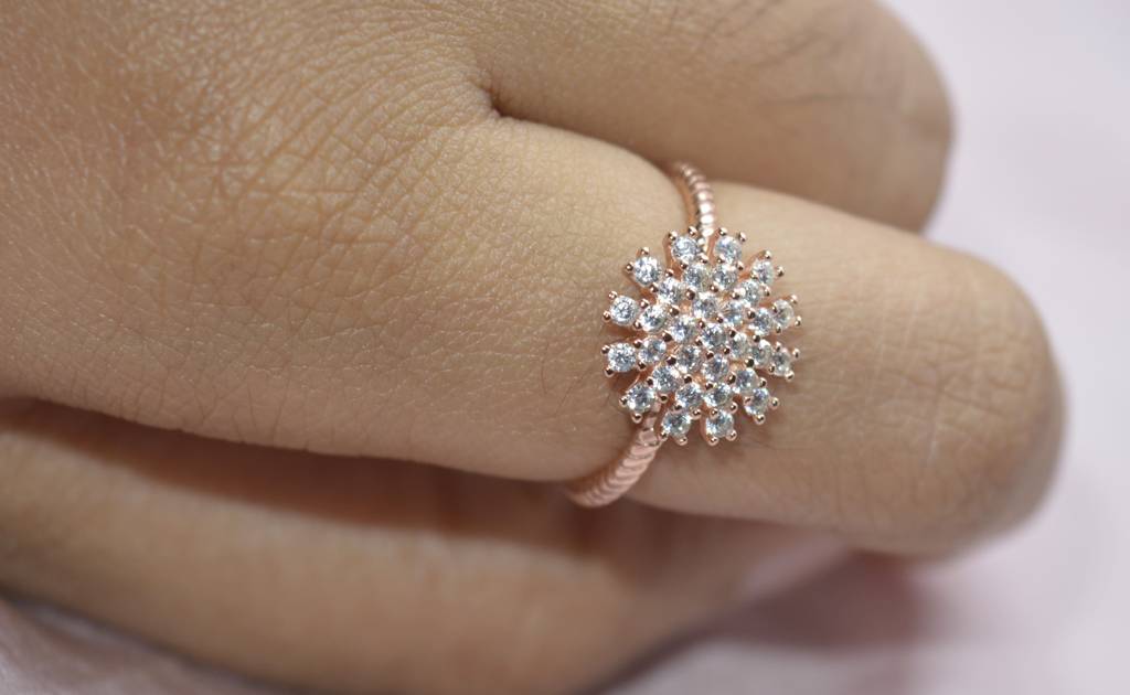 Spiral Blossom Ring: 925 Silver : 1169