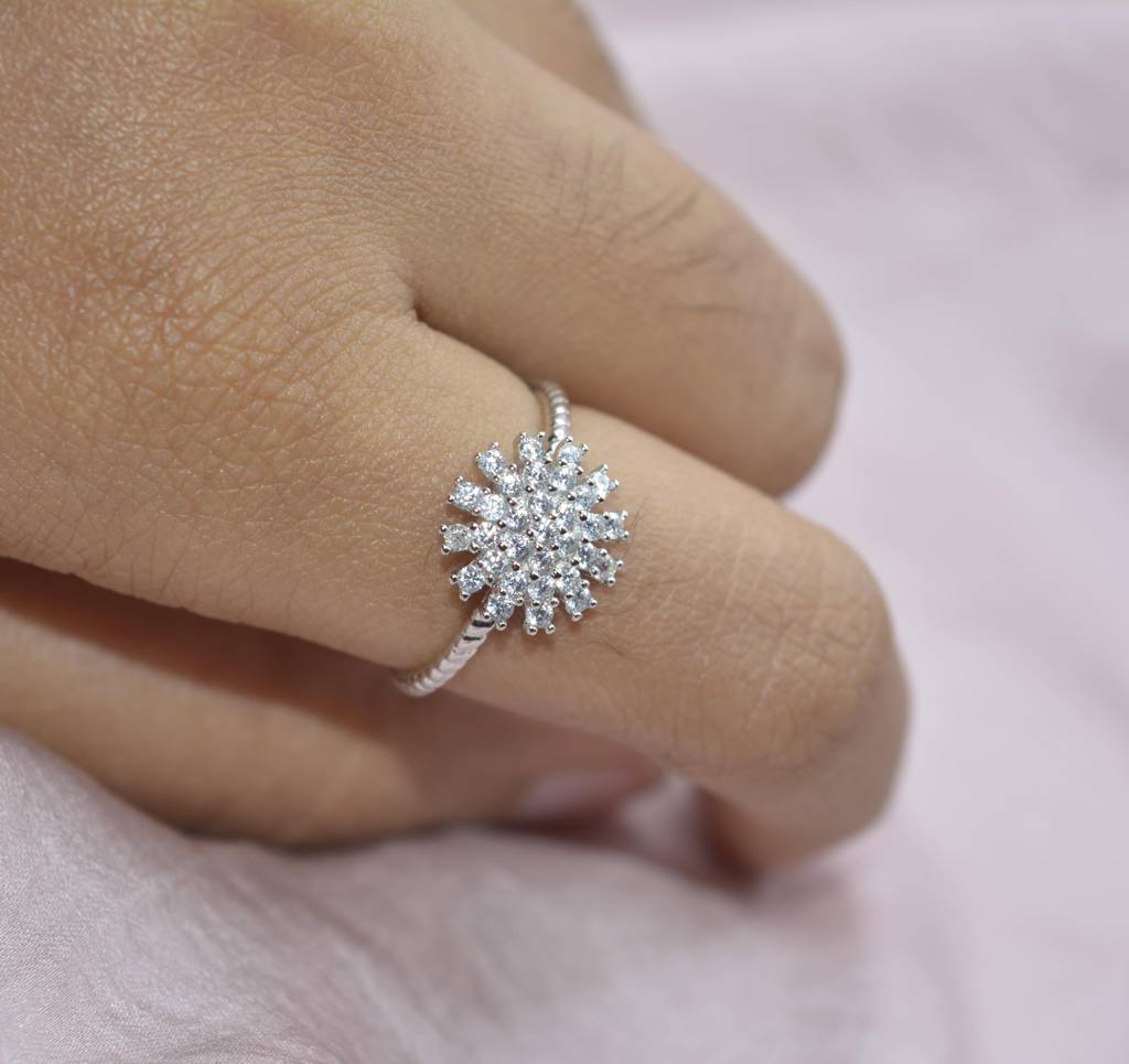 Spiral Blossom Ring: 925 Silver : 1169