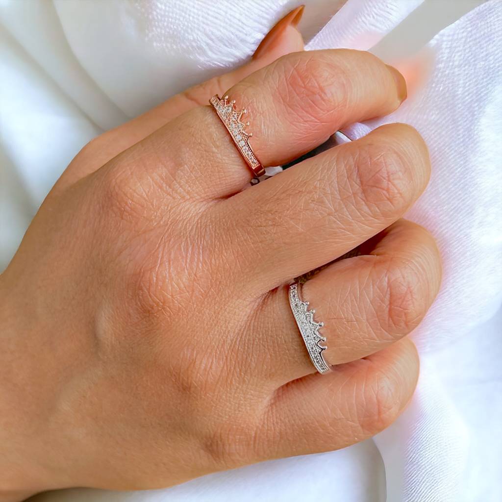 Sparkling Tiara Ring: 925 Silver : 1170