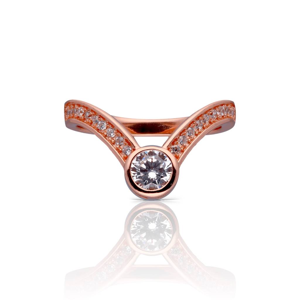 Duet Of Dazzle Silver Ring : 1171