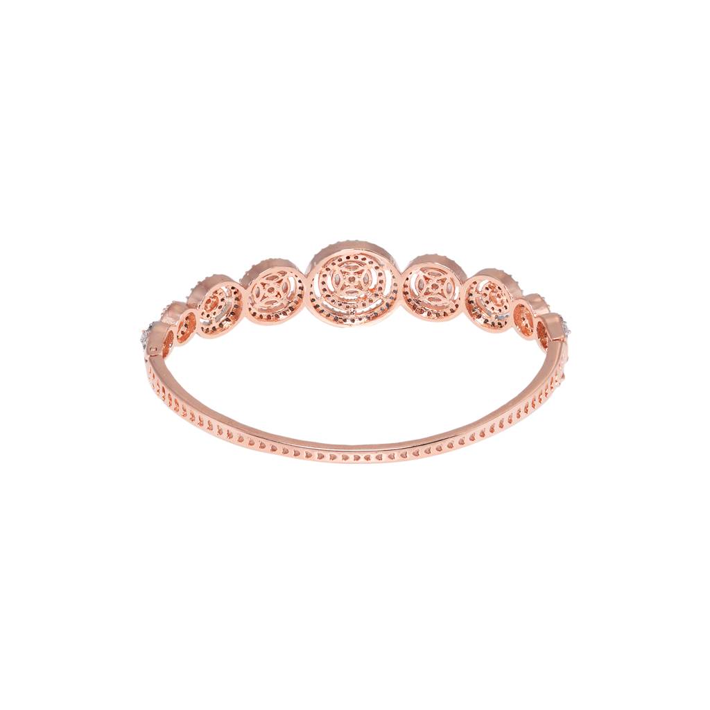 Diamond Encrusted Handcrafted Bracelet, Rose Gold Plated : SJBR1188
