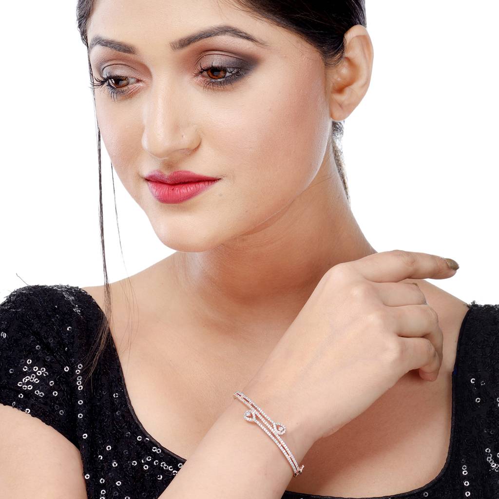 Stylish Modern Handcrafted Bracelet Rose Gold Plated : SJBR1190