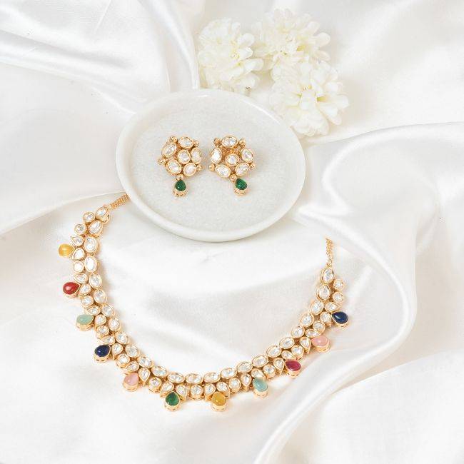 Rangeela Multicolored Kundan Necklace : PA-228