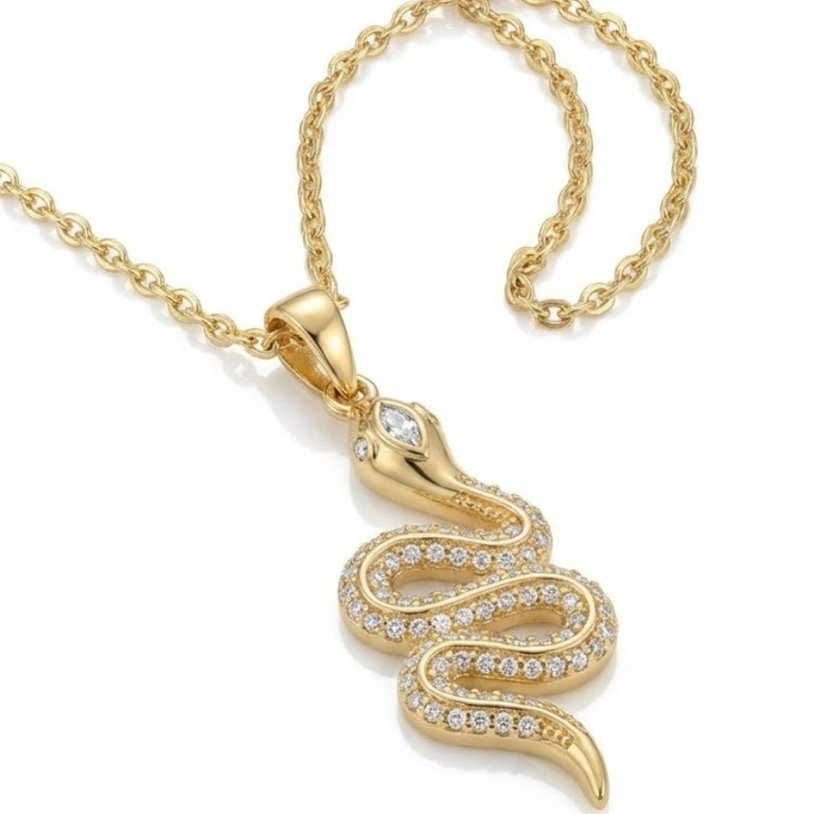 Single Snake Necklace For Women | Minimal Bar Style Pendant Jewellery : 1101178590
