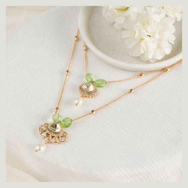 Rumani Polki Multilayered Necklace : PA-76