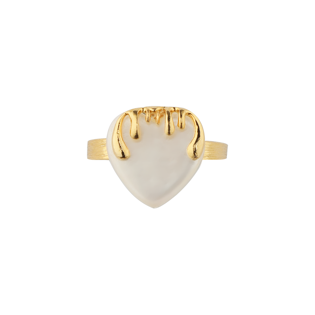 Melting Heart Ring- Gold