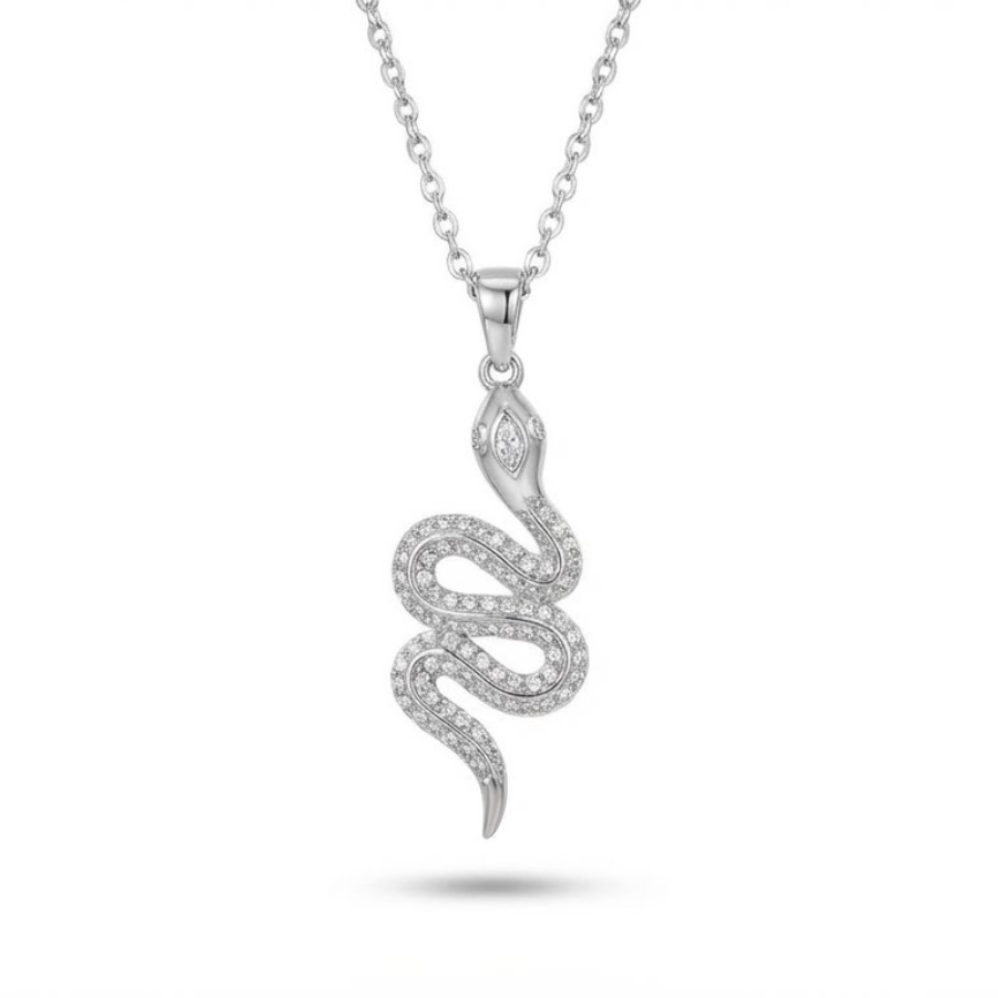 Single Snake Necklace For Women | Minimal Bar Style Pendant Jewellery : 6615130050