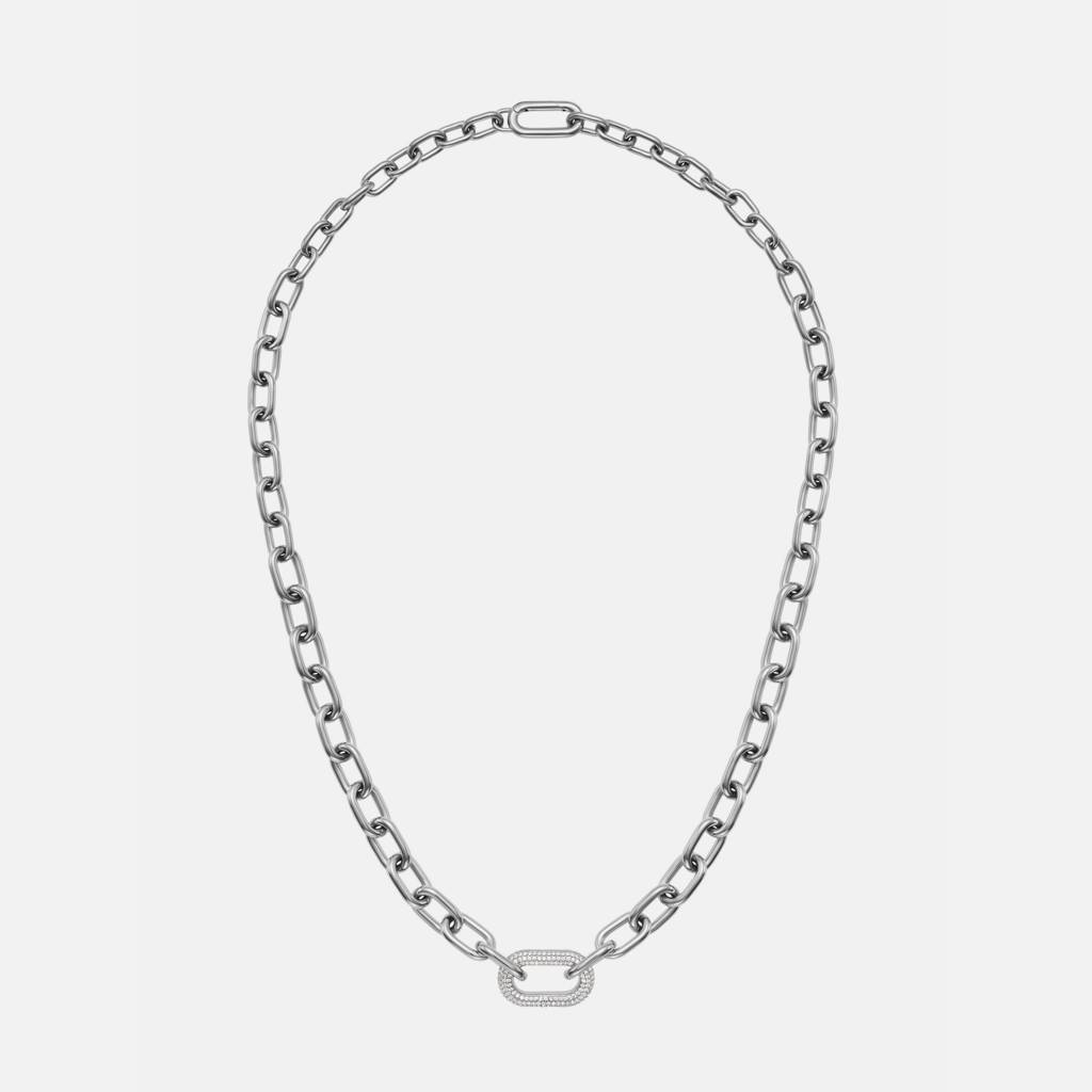 Daniel Wellington Crystal Link Metal Necklace For Women : DW00400607