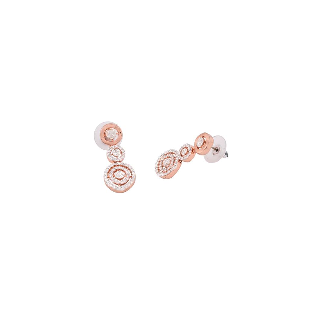 Estele Rose Gold Plated Cz Classic Necklace Set For Women : AD-651-RGNKER
