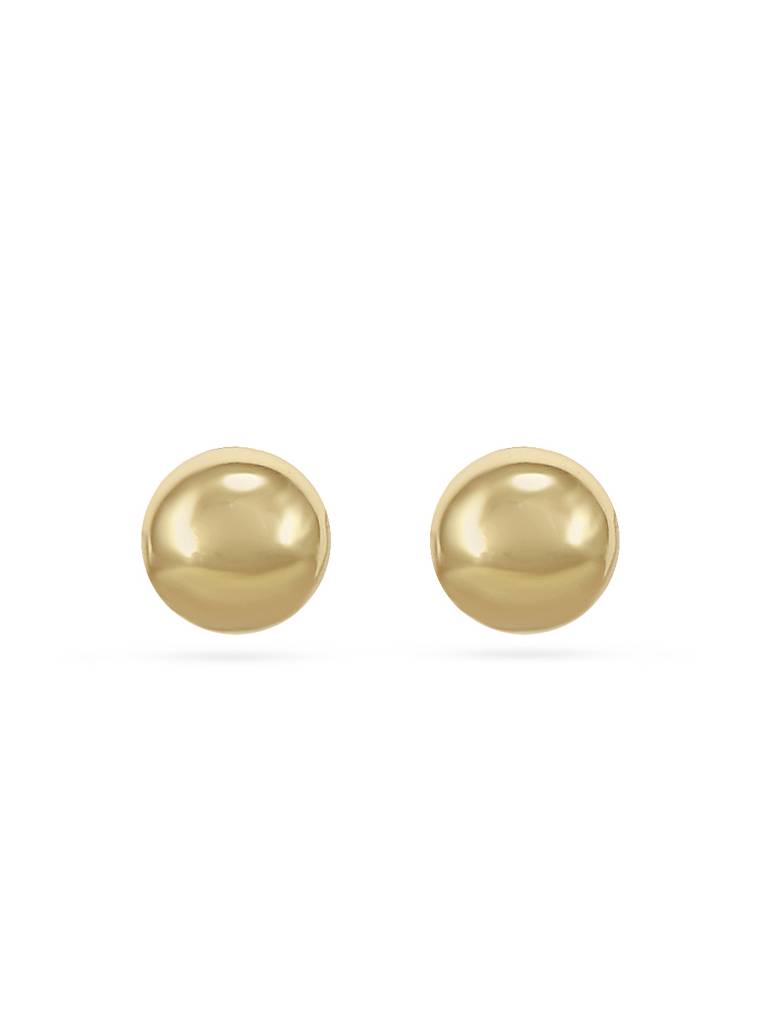 Minimalist Gold Round Shaped Stud Earrings : YI24A0056E