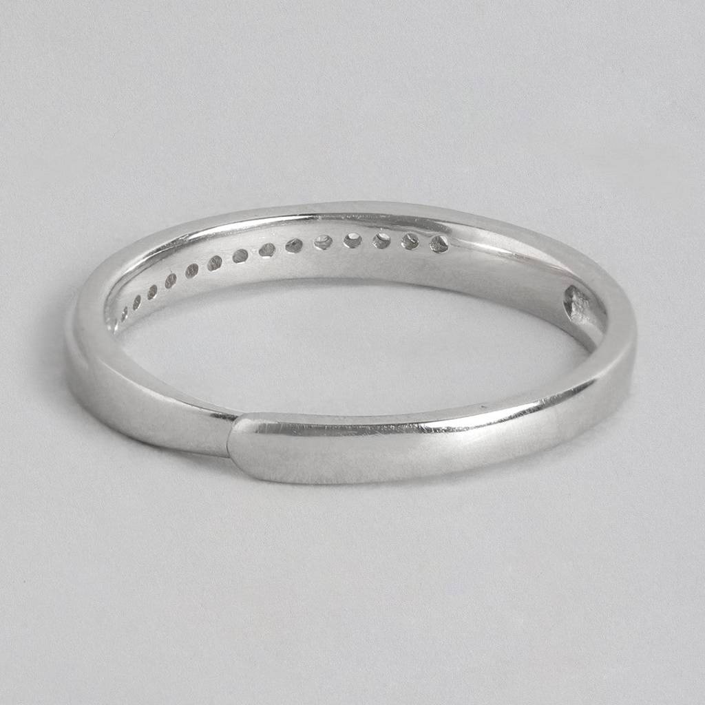 Classic Cz Sheet 925 Silver Female Ring (Adjustable) : RNG-40059