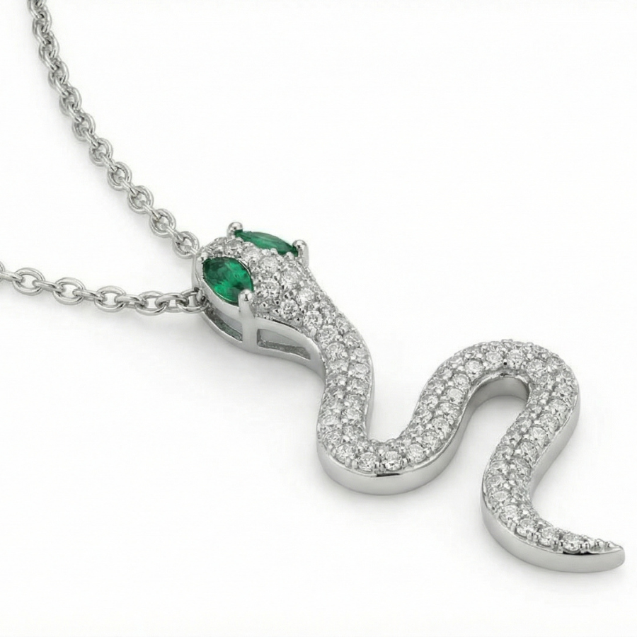 Snake Winding Pendant Necklace For Women – Elegant Coiled Snake Design With Sleek Modern Finish | Premium Stateme : 8318526969
