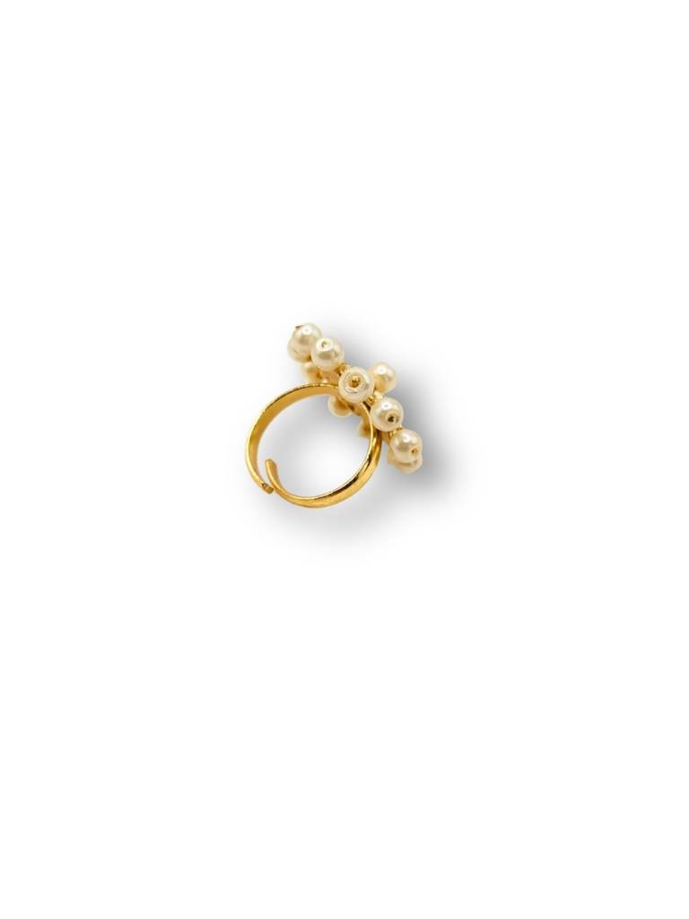 Naqsh Brass Finger Ring For Women 18K Gold Plated Handmade : BJV003