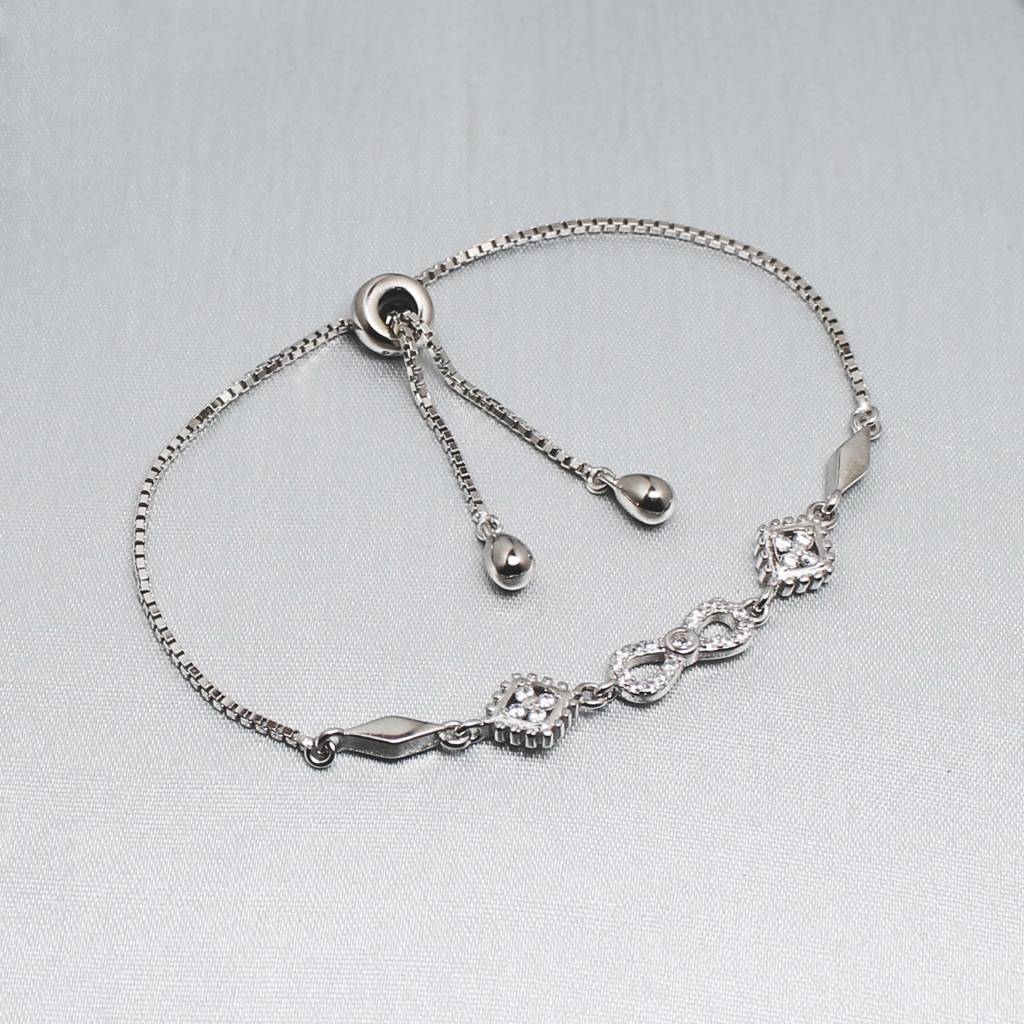 Silver Infinity Zircon Bracelet : BR023